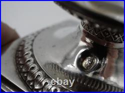 Beau Saleron En Argent Massif Poincon Vieillard Paris 1819 Et Cristal