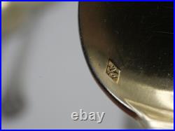 Beau Service A Glace 13 Pcs Argent Massif Poincon Minerve Decor Coquille