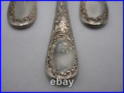 Beau Service A Glace 13 Pcs Argent Massif Poincon Minerve Decor Louis XV