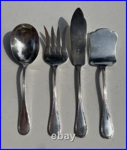 Beau Service A Hors D Oeuvres 4 Pieces Argent Massif Poincon Minerve 1 Er Titre