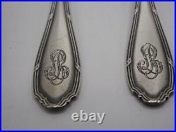 Beau Service A Hors D Oeuvres 4 Pieces En Argent Massif Poincon Minerve Rubans