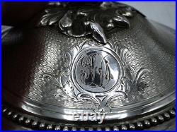 Beau Sucrier En Argent Massif Et Cristal Poincon Minerve 1 Er Titre
