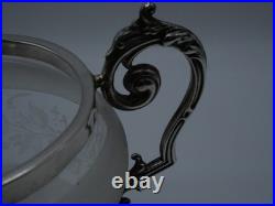Beau Sucrier En Argent Massif Et Cristal Poincon Minerve 1 Er Titre