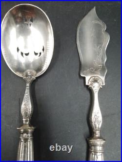 Beau coffret service hors d'oeuvres Argent massif Poinçon minerve orfèvrerie oMf