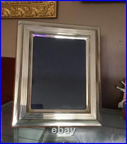 Beau et grand cadre photos, encadrement en argent massif repoussé 925 + poinçons