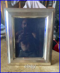 Beau et grand cadre photos, encadrement en argent massif repoussé 925 + poinçons
