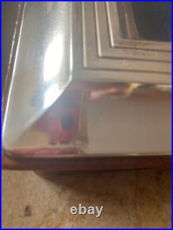 Beau et grand cadre photos, encadrement en argent massif repoussé 925 + poinçons