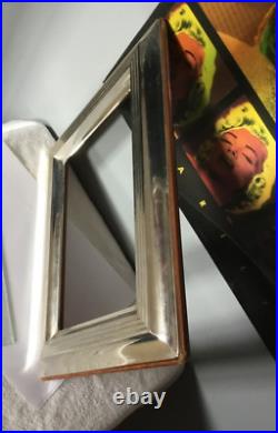 Beau et grand cadre photos, encadrement en argent massif repoussé 925 + poinçons