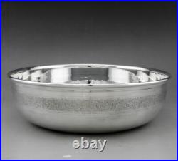 Beau saladier en argent massif poinçon 925 Italie Italy sterling poids 456.5 G