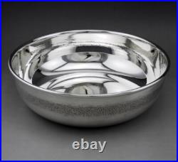 Beau saladier en argent massif poinçon 925 Italie Italy sterling poids 456.5 G