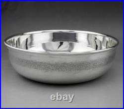Beau saladier en argent massif poinçon 925 Italie Italy sterling poids 456.5 G