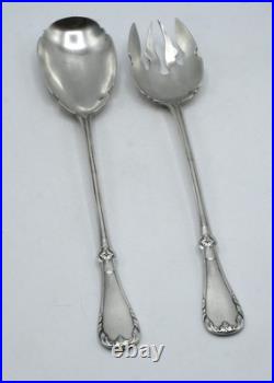 Beaux Couverts De Service A Salade En Argent Massif Poincon Minerve 1 Er Titre