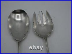 Beaux Couverts De Service A Salade En Argent Massif Poincon Minerve 1 Er Titre