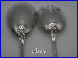 Beaux Couverts De Service A Salade En Argent Massif Poincon Minerve 1 Er Titre