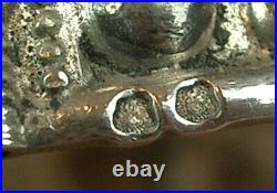 Bel Important Bracelet Ancien Berbere En Argent Massif Poincon Crabe