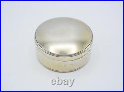 Belle Boite Ronde En Argent Massif Vermeil Poincon Minerve 1 Er Titre