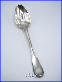 Belle Cuillere A Ragout Argent Massif Poincon 1 Er Coq Paris 1798 /1809 Filets