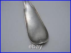 Belle Cuillere A Ragout Argent Massif Poincon 1 Er Coq Paris 1798 /1809 Filets