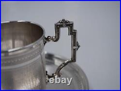 Belle Tasse A Cafe Et Sous Tasse Argent Massif Poincon Minerve 1 Er Titre