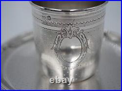 Belle Tasse A Cafe Et Sous Tasse Argent Massif Poincon Minerve 1 Er Titre