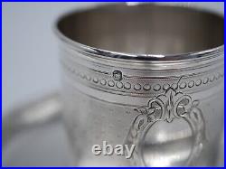 Belle Tasse A Cafe Et Sous Tasse Argent Massif Poincon Minerve 1 Er Titre