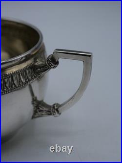 Belle Tasse A Cafe Et Sous-tasse Argent Massif Et Vermeil Poincon Minerve