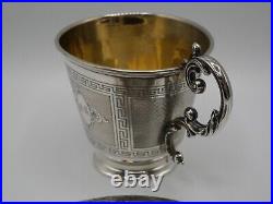 Belle Tasse A The Et Sous Tasse Argent Massif Poincon Minerve 1 Er Titre