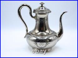 Belle Theiere En Argent Massif Poincon Minerve 1 Er Titre Epoque 19 Eme