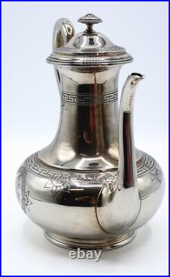 Belle Theiere En Argent Massif Poincon Minerve 1 Er Titre Epoque 19 Eme