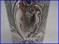 Belle Timbale 110 Grs En Argent Massif Poincon Minerve Initiales G. S Louis XV