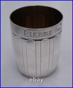 Belle Timbale 91 Grs En Argent Massif Poincon Minerve Prenom Pierre