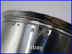 Belle Timbale Droite 122 Grs Argent Massif Poincon Coq Paris 1809 Initiales S. P