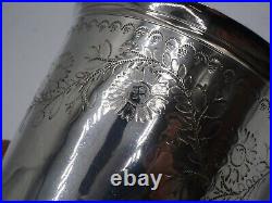 Belle Timbale Droite En Argent Massif Poincon Minerve Epoque 19 Eme