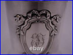 Belle Timbale En Argent Massif Poincon Minerve Decor Louis XVI Initiales L. F