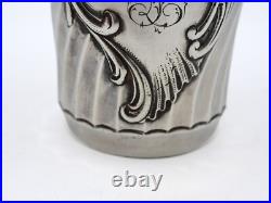 Belle Timbale En Argent Massif Poincon Minerve Rocaille Louis XV G. L