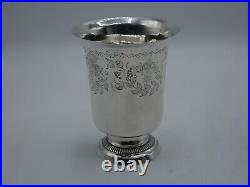 Belle Timbale Tulipe Gravee En Argent Massif Poincon Coq 1809