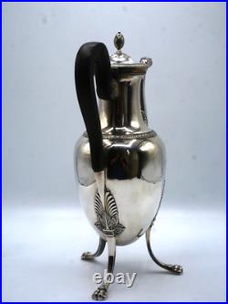 Belle Verseuse Tripode En Argent Massif Poincon Vieillard Paris 1819