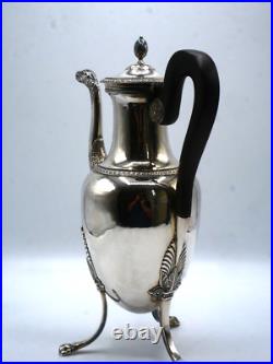 Belle Verseuse Tripode En Argent Massif Poincon Vieillard Paris 1819