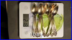 Belle boite de 12 cuillères à café en Vermeil massif poinçon MINERVE poids 218g