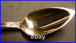 Belle boite de 12 cuillères à café en Vermeil massif poinçon MINERVE poids 218g