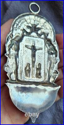 Bénitier en argent massif Poinçon Minerve & Orfèvre Hénin & Cie