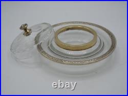 Beurrier En Argent Massif Et Verre Poincon Minerve 1 Er Titre