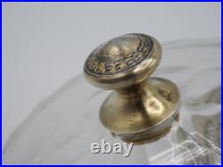 Beurrier En Argent Massif Et Verre Poincon Minerve 1 Er Titre