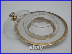 Beurrier En Argent Massif Et Verre Poincon Minerve 1 Er Titre