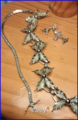 Bijou Parure Argent Massif Poinçonné Moissanite Bracelet Tennis Collier Boucle D