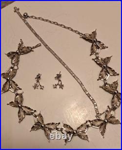 Bijou Parure Argent Massif Poinçonné Moissanite Bracelet Tennis Collier Boucle D