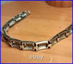 Bijou Parure Argent Massif Poinçonné Nacre Et Marcassite