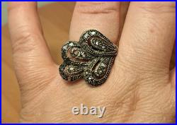 Bijou Parure Argent Massif Poinçonné Nacre Et Marcassite