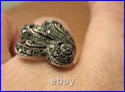 Bijou Parure Argent Massif Poinçonné Nacre Et Marcassite