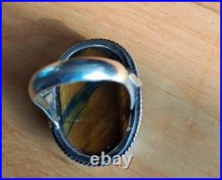 Bijou Parure Argent Massif Poinçonné Oeil De Tigre